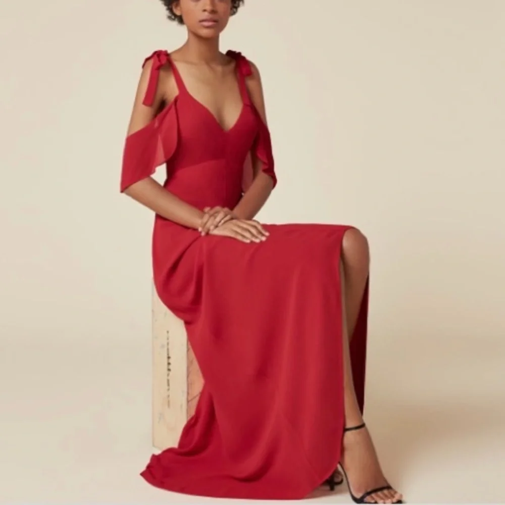 REFORMATION - Bennett dress in Pointsetta, 4 - Picture 4 of 11